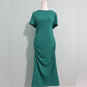 Size 8, INC teal side rouched dress